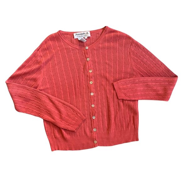Joseph A 100% Silk Ribbed Comfy Cardigan M - Picture 1 of 6